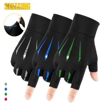 1 пара велосипедных перчаток для шоссейного велосипеда, легкие мягкие перчатки на половину пальца, велосипедные дышащие противоскользящие амортизирующие перчатки