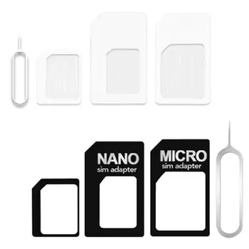 10 Комплектов 4-в-1 для преобразования Nano SIM-карты в Micro Стандартный адаптер для iphone для samsung 4G LTE USB Беспроводной маршрутизатор Черный /Белый