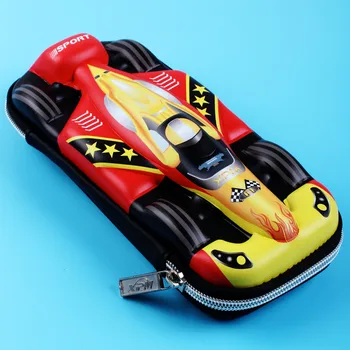 3D гоночный EVA пластиковый канцелярский ящик в форме автомобиля детский пенал для мальчиков милый пенал для ручек школьный пенал для студентов со вставкой для ручки