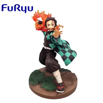 FuRyu Original Demon Slayer Kamado Tanjirou Exceed Креативная фигурка аниме фигурки игрушки для мальчиков и девочек детская подарочная модель