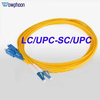 LC/UPC-SC/UPC Однорежимный 2-Жильный оптоволоконный патч-корд кабель G652D 3,0 мм 1/2/3/5/10/15/20 м Двухшпиндельный патч-корд