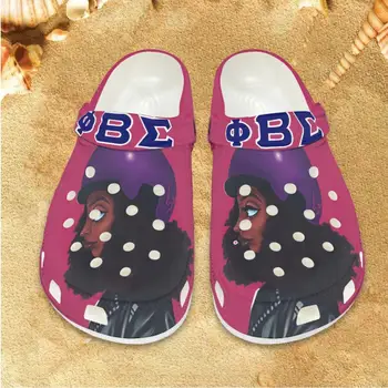 Phi Beta Sigma Дизайнерские тапочки для взрослых с принтом Африканской девушки, уютные нескользящие садовые туфли на плоской подошве, Летние пляжные шлепанцы, подарок для дома 2023 года