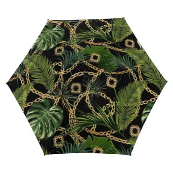 Богемный зонт с 3 складками и 8 ребрами, зонт с цветочным принтом, Ветрозащитный карманный зонт-мандала, легкие зонты для мужчин и женщин