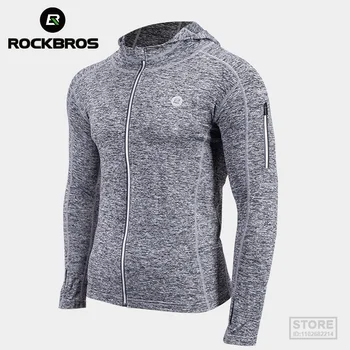 Велосипедная куртка ROCKBROS Унисекс, Велосипедный Трикотаж, впитывающий пот, Дышащее Тренировочное пальто, Быстросохнущая Спортивная Одежда, Велосипедное снаряжение