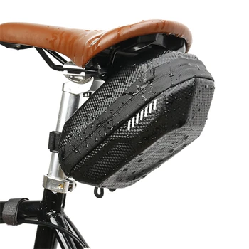 Горный велосипед, черная водонепроницаемая седельная сумка из углеродного волокна, IAMOK, Большая емкость, жесткие Сумки для хвоста, аксессуары для велосипеда