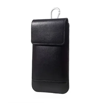 для BBK Vivo Y11s (2020) чехол для ремня с вертикальным двойным карманом - черный