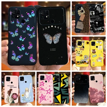 Для Xiaomi Poco C40 Case Fashion Butterfly Label Pattern Желеобразная Силиконовая Мягкая Задняя Крышка Телефона Чехол Для POCO C 40 4G Pococ40