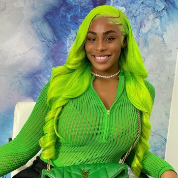 Зеленый 13x6 Прозрачный кружевной парик спереди, объемные волнистые парики для женщин, 613 цветных 13x4 кружевных светлых париков из человеческих волос спереди, 250 Parkson