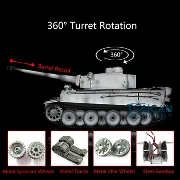 Игрушки на открытом воздухе 1/16 HENG LONG 7.0 Tiger I RC Танк Модернизированный Ver Toucan 3818 360 Башня Отдача Ствола для Мальчиков TH17281-SMT8