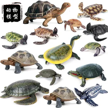 Имитация океанских животных, серия морских черепах, коллекция фигурных фигурок, Миниатюрные игрушки для познания и творчества, подарок для детей