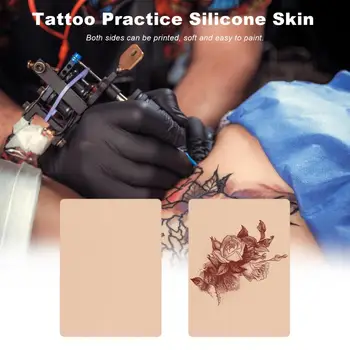 Кожа для практики татуировки с аккуратными краями, кожа для практики татуировки, силиконовая кожа для практики татуировки, двойная для татуировки в стиле фристайл