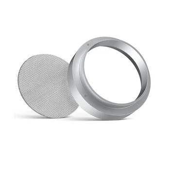 Кольцо для дозирования кофе 51 мм, алюминиевое кольцо для дозирования кофе с ситом, сито для эспрессо из нержавеющей стали для портафильтра