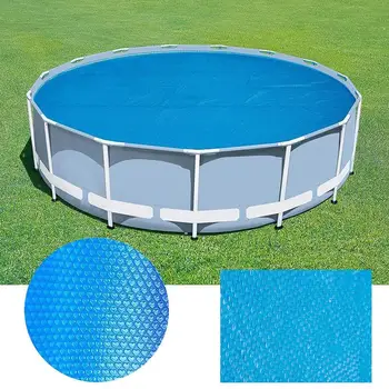 Круглый прямоугольный чехол для бассейна, Брезент, Солнцезащитный чехол для бассейна, Теплоизоляционная пленка для наружных аксессуаров для бассейна