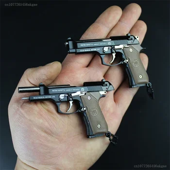 Металлический пистолет 1: 3, игрушечный пистолет, миниатюрная модель Beretta 92F, брелок, высококачественная коллекционная игрушка, подарки на день рождения