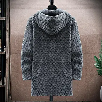 Мужской свитер с утепленной плюшевой подкладкой, ветрозащитный свитер на молнии, мужское пальто для повседневной носки