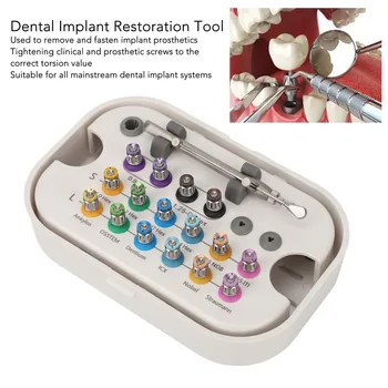 Набор Отверток для Зубных Имплантатов И Гаечных Ключей Из Нержавеющей Стали Универсальный Инструмент Для Восстановления Зубных Протезов и Имплантатов с Коробкой для Стоматолога