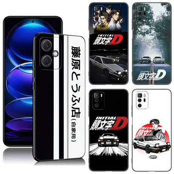 Начальный D AE86 Черный Силиконовый Чехол Для Телефона Xiaomi Redmi Note 10 11 11S 12 13 4G 8 9 11T Pro 5G Plus 8T 9S 10S 12S