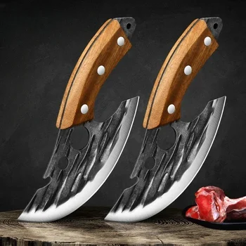 Нож для резки мяса из нержавеющей стали, нож для разделения мяса, нож для фруктов и овощей, нож для ковки и удаления костей