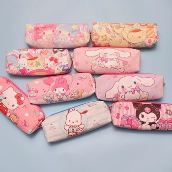 Пеналы Sanrio Hello Kitty Kuromi Cinnamoroll, большая вместительная мультяшная милая сумка для хранения канцелярских принадлежностей My Melody, школьные принадлежности