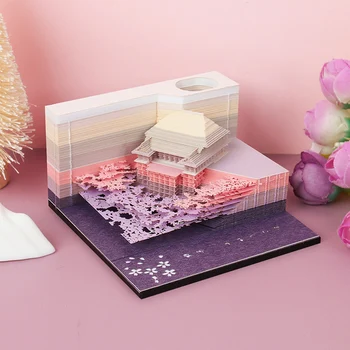 Персонализированный Японский Храм 3D Блокнот DIY Бумажные Заметки Настольное Украшение Подарок На День Рождения Chirstmas