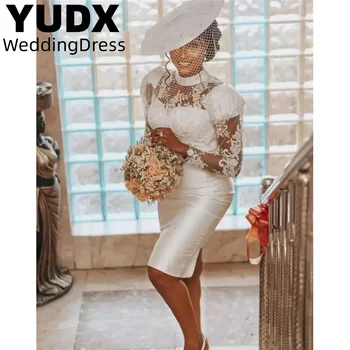 Платья YUDX Отсутствуют, длина до колена, Изысканные свадебные платья на пуговицах, Роскошные вечерние платья Распродажа 2023 года