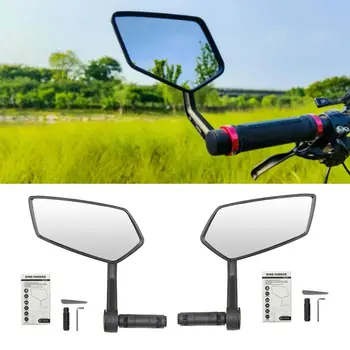 Поворотное велосипедное зеркало ABS, Устойчивые к царапинам Зеркала для электровелосипедов, Широкий обзор, зеркало заднего вида для велосипеда, аксессуары для велосипедов