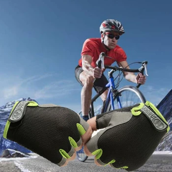 Полупальцевые Велосипедные перчатки на открытом воздухе, Противоскользящие, Защищающие от Пота, Мужские И Женские Полупальцевые Перчатки, Дышащие Противоударные Спортивные Перчатки, Перчатки для спортзала