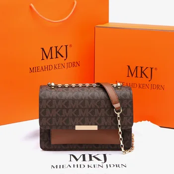 Роскошная дизайнерская сумка, женские кожаные сумки через плечо на цепочке, женские сумки-мессенджеры, клатч PK MK.