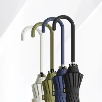 Стильный однотонный зонт от солнца и дождя с длинной ручкой в японском стиле - идеальный аксессуар для защиты от любых погодных условий