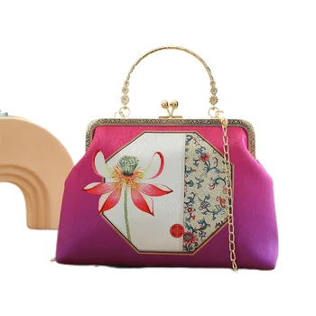 Сумки-тоут с цветочным принтом птиц для женщин 2023 Дизайнерские роскошные сумки Женская сумка на цепочке большой емкости Сумки-мессенджеры через плечо