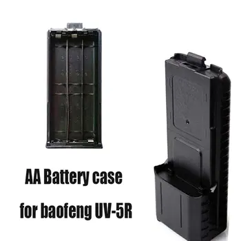 Черный Расширенный Корпус Батарейного Отсека 6x AA Для Портативной Рации BaoFeng UV5R UV5RE Плюс Расширенный Корпус Батарейного Отсека