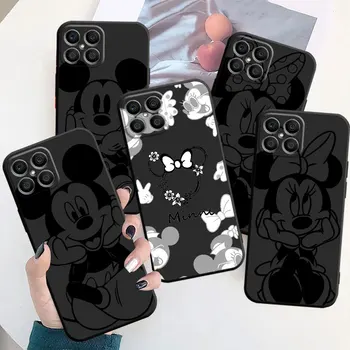 Чехол для телефона Disney с Микки и Минни Honor Magic4 Pro X7 8X 30i 20i 9X Pro X8 20 Lite Play 9A 50 Pro 60 X9 5G Bag Capa Черный