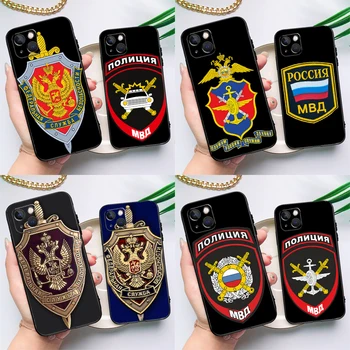 Чехол с Логотипом Национальной Полиции России Для iPhone 15 14 13 12 11 Pro Max XS X XR SE 2020 2022 7 8 Plus 12 13 Mini Cover Shell