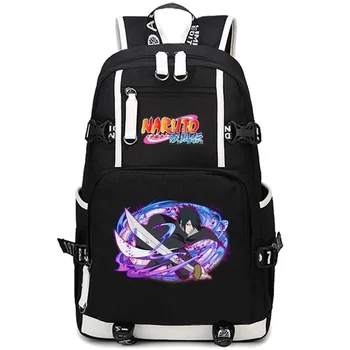 Школьный рюкзак Naruto для мужчин, рюкзак для учеников младших классов средней школы, аниме Какаши Наруто Итачи, Большой емкости